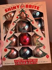 Vintage Shiny Brite Ornaments In Box picture