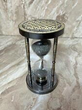 Nautical Antique Hourglass Chess Timer, Solid Brass Hourglass Sand Timer... picture