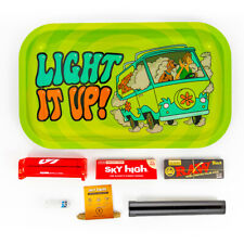 Metal Rolling Tray Scooby Combo Bundle Kit RAW, SKY HIGH Gift Pack Set #7 picture