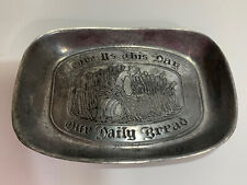 Vintage Duratale By Leonard Pewter Bowl Plate “Give Us this Day Our Daily Bread picture