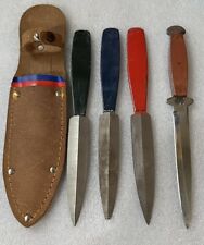 Vintage Pro-Thro-Knife Japan with sheath Plus 3 Knives picture