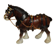 Vtg Hard Plastic Clydesdale Horse Figure with Tack Parade Dress Hong Kong picture