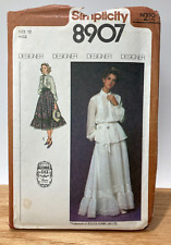VTG 70's Simplicity 8907 Gunne Sax Misses Skirt & Blouse Sewing Pattern Sz 12 UC picture
