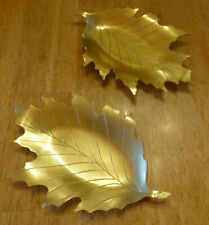 Vintage Neocraft by Everlast Set of 2 Maple Leaf Design Candy Dishes/Trays picture