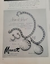 1952 Monet Non De-script Necklace Earrings Bracelets Vintage Jewelry ad picture