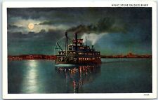 Postcard - Night Scene On Ohio River picture