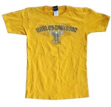 Vintage Harley Davidson Biker Shirt Men’s M  Double Sided Motorcycle Yellow picture
