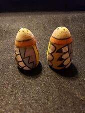 Vintage Aztec Art Pyramid Clay Salt & Pepper Shakers  picture