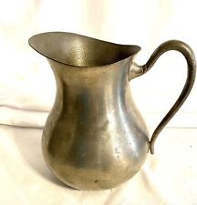 Vintage 1930 Old Newbury Pewter Water Pitcher 8x6 Inch Signs Of Age See Photos picture