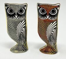 Lot 2 Vintage Abraham Palatnik Lucite Owls Day/Night Figurines MCM Brazil 3.5” picture