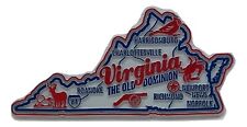 Virginia the Old Dominion State Premium Map Fridge Magnet picture