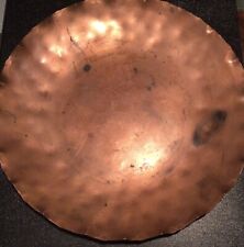 Vintage Hand Hammered Solid Copper Smith Plate The Avon Coppersmith Dish NY Retr picture