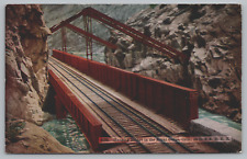 Postcard, Hanging Bridge, Royal Gorge, Colorado, Unposted, Railroad picture