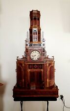 ANTIQUE c.1900 HUGE Scroll Saw Fretwork Clock with Greyhounds 42