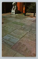 Hollywood California Footprints Stars Chinese Theatre Vintage Postcard picture
