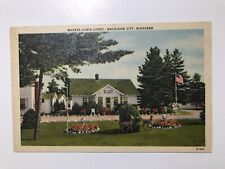 Vintage 1953 Waneta Cabin Court Mackinaw City Michigan Postcard picture