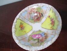 1800'S Nude Putti Austria Stemmed Compote hand painted winged angle Victorian  picture