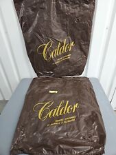 2 Vintage Caldor Plastic Large Shopping Brown Plastic Bags. 20x5x30 picture