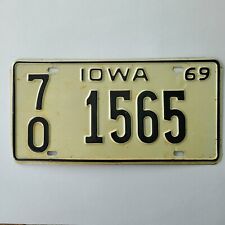 Vintage 1969 IOWA License Plate - REAL Auto Nostalgia,  picture