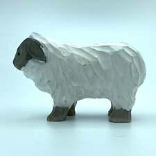 Hand Carved Wood Wooden sheep Figurine picture