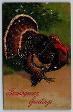 Thanksgiving Greetings-Antique Embossed German Postcard-Early 1900s picture