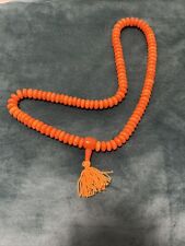 Vintage Tibaton Orange Bakelite Prayer Beads Tasbih Misbaha 100% Tested picture