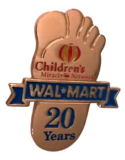 Pin Walmart Employee Pins Bronze 20 Yrs Foot Shaped Children's Miracle Network picture