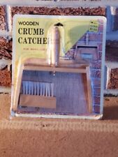 Vintage 1990 Kmart Wooden Crumb Catcher Mini Sweeper w. Brush Never Opened RARE picture