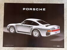 Vintage 1986 Silver Porsche 959 Poster 28” x 20.5” Scandecor 8396 Schlegelmilch picture