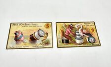 Antique Victorian Trade Card (Pair Of 2) 1880s Kerr & Co Thread Aesop's Fables picture