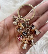 Brand New Cute Kitty Cat Crazy Cat Lady Love Animals Charms Keychain Gift picture