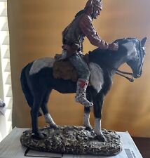 Daniel Monfort Original Horseback Native American Figurine w/ Rifle 12