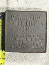 V-ALL-NO  After Dinner Mint Tin 1910/WWI Antique Vtg. Philadelphia USA 3