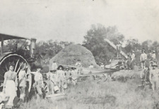 Members of Threshing Team Finishing Work for the Season Chrome Vintage Post Card picture