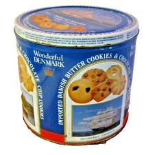Wonderful Denmark Collectors Tin Imported Danish Butter & Chocolate Cookie  7.5
