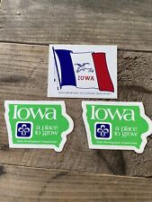3 Iowa Stickers/Decals picture