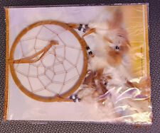 Vintage Native American Sioux Dreamcatcher Real Feathers Hanging Art  Lot 1929 picture
