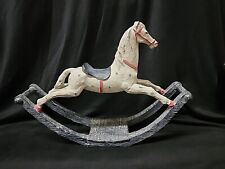Vintage Resin Rocking Horse Ornamental Figurine Kid Play Room Decoration picture