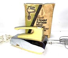 Vintage Grants 3 Speed Portable Hand Held Kitchen food Mixer Retro Yellow - 41CB picture