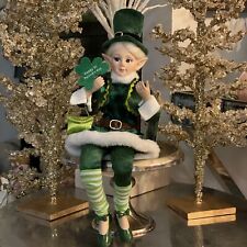 St. Patrick's Day Fairy Elf Shelf Sitter 17” Posable Mantel Tabletop Decor Pixie picture