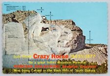 Custer South Dakota, Crazy Horse Memorial Scale Model, Vintage Postcard picture