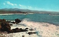 Pounding Surf, Big Waves, Cool Ocean Breeze, Rocks, Blue Water, Vintage Postcard picture