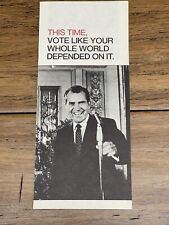 Original 1968 Nixon Agnew Presidential Campaign Flyer Advertisement Tri-fold JD picture