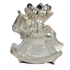 Baby Mickey Bank Mickey & Minnie Rocking Horse 1994 Towle Silversmiths   picture