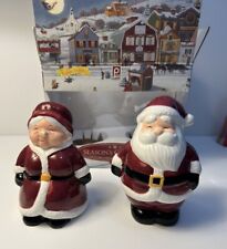 Santa Claus & Mrs Claus Salt & Pepper Shakers  Publix NWOT Collection Vtg Red picture