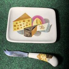 Cheese Plate Knife set Japan IRD202 Napco Mid Century Small Serving Dish Hostess picture
