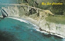 Big Sur Coastline CA-California, Bixby Bridge, Scenic View Vintage Postcard picture