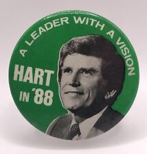 Vintage Rare Garry Hart 88’ Democratic President Nominee Political Pin Button picture