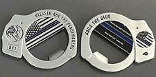 Punisher Handcuff Challenge Coin Bottle opener-Back The Blue-Free Sipping picture