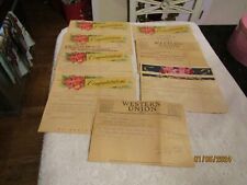 Vintage Western Union Delivered Messages Set 1947 - 1958 Wedding Anniversary picture